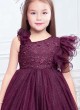 Party Wear Gown In Purple Color